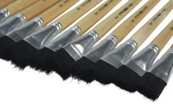 School Smart Black Bristle Long Handle Paint Brush, 3/4 Inch, Pack Of 12 -Art Supplies 1570363 C ecommfullsize