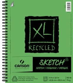 Canson XL Recycled Sketch Pad, 9 X 12 Inches, 50 Lb, 100 Sheets