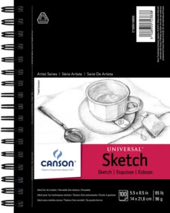 Canson Artist Series Sketch Pad, 5-1/2 X 8-1/2 Inches, 65 Lb, 100 Sheets
