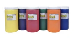 Handy Art Washable Finger Paint, Quart, Set Of 6