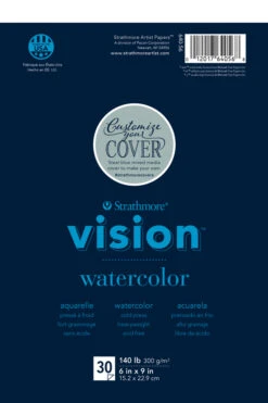 Strathmore Vision Watercolor Pad, 6 X 9 Inches, 140 Lb, 30 Sheets