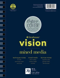 Strathmore Vision Mixed Media Pad, 7 X 10 Inches, 98 Lb, 70 Sheets