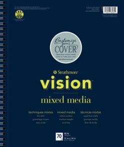 Strathmore Vision Mixed Media Pad, 11 X 14 Inches, 98 Lb, 70 Sheets