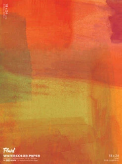 FOLIA Fluid Cold Press Easy Block Watercolor Paper, 18 X 24 Inches, 15 Sheets