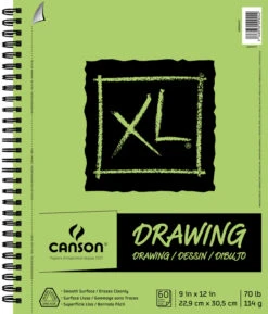 Canson XL Drawing Pad, Side Wire, 9 X 12 Inches, White, 60 Sheets