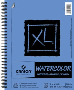 Canson XL Watercolor Pad, Side Wire, 7 X 10 Inches, 140 Lb, 30 Sheets