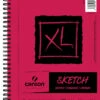 Canson XL Sketch Pad, Side Wire, 5-1/2 X 8-1/2 Inches, White, 100 Sheets