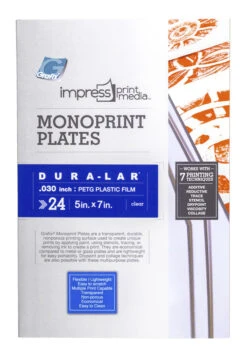 Grafix IMPRESS Print Media Monoprint Plates, 5 X 7 Inches, Clear, Pack Of 24