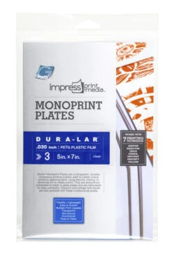 Grafix IMPRESS Print Media Monoprint Plates, 5 X 7 Inches, Clear, Pack Of 3