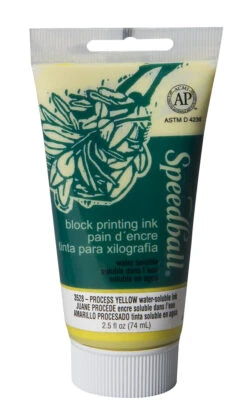 Speedball Water-Soluble Block Printing Ink, Process Yellow, 2-1/2 Ounces