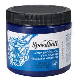 Speedball Water-Soluble Block Printing Ink, Process Cyan, Pint