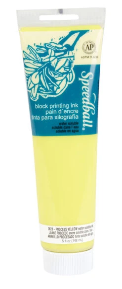 Speedball Water-Soluble Block Printing Ink, Process Yellow, 5 Ounces