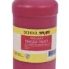 School Smart Washable Finger Paint, Red, 1 Pint