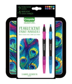 Crayola Signature Pearlescent Paint Markers, Assorted Colors, Set Of 10
