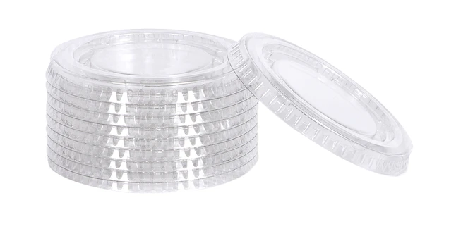 Crystalware Portion Cup Lids, 1.5 - 2 Oz, Clear, Pack Of 100 3 Crystalware Portion Cup Lids, 1.5 - 2 Oz, Clear, Pack Of 100