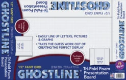 Pacon Ghostline Tri-Fold Foam Board, 22 X 28 Inches, White -Art Supplies 2004592 B ecommfullsize