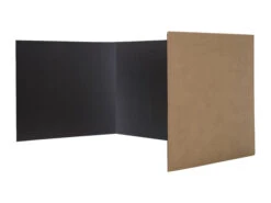 Flipside Study Carrels, 12 X 48 Inches, Black Corrugate, Pack Of 24