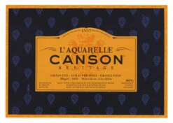 Canson L'Aquarelle Heritage Cold Press Watercolor Block, 7-1/10 X 10-1/5 Inches, 20 Sheets