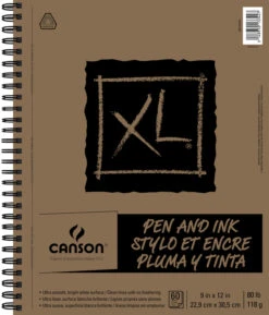 Canson XL Pen And Ink Pad, 9 X 12 Inches, 80 Lb, 60 Sheets