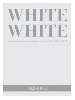 Fabriano White White Drawing Pad, 8 X 8 Inches, 300 Gsm, 20 Sheets
