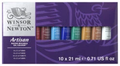 Winsor & Newton Artisan Water Mixable Oil Colors, Assorted Colors, 0.71 Ounces, Set Of 10