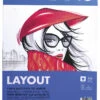 Fabriano Marker Layout Pad, 11-3/4 X 16-1/2 Inches, 40 Lb, 70 Sheets -Art Supplies 2021437 A ecommfullsize
