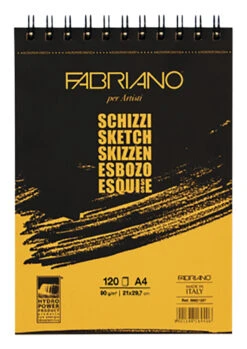 Fabriano Schizzi Sketch Pad, 8-1/4 X 11-3/4 Inches, 60 Lb, 120 Sheets