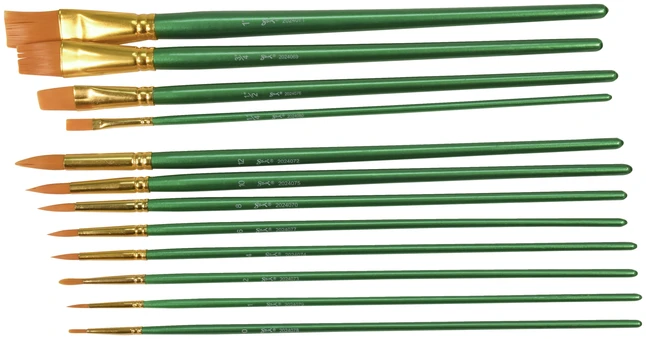 Sax Optimum Golden Synthetic Taklon Long Handle Paint Brushes, Assorted Sizes, Set Of 72 4 Sax Optimum Golden Synthetic Taklon Long Handle Paint Brushes, Assorted Sizes, Set Of 72 - Image 2