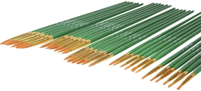 Sax Optimum Golden Synthetic Taklon Long Handle Paint Brushes, Assorted Sizes, Set Of 72 8 Sax Optimum Golden Synthetic Taklon Long Handle Paint Brushes, Assorted Sizes, Set Of 72 - Image 6