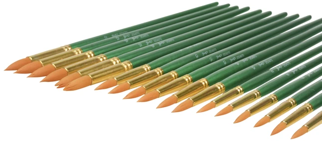 Sax Optimum Golden Synthetic Taklon Long Handle Paint Brushes, Assorted Sizes, Set Of 72 7 Sax Optimum Golden Synthetic Taklon Long Handle Paint Brushes, Assorted Sizes, Set Of 72 - Image 5