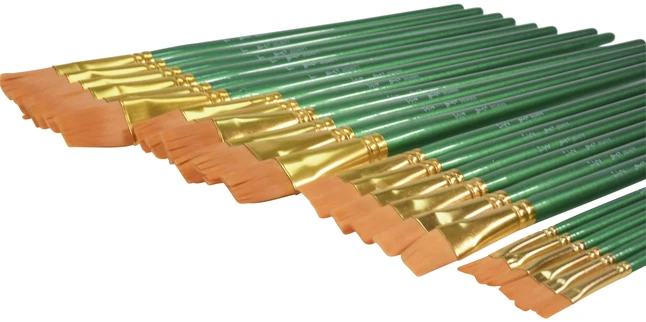 Sax Optimum Golden Synthetic Taklon Long Handle Paint Brushes, Assorted Sizes, Set Of 72 5 Sax Optimum Golden Synthetic Taklon Long Handle Paint Brushes, Assorted Sizes, Set Of 72 - Image 3