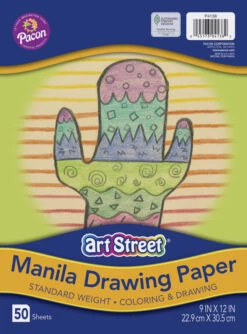 Art Street Drawing Paper, 9 X 12 Inches, Manila, 50 Sheets