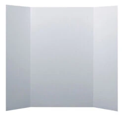 Flipside Mini Tri-Fold Display Board, 14 X 22 Inches, White