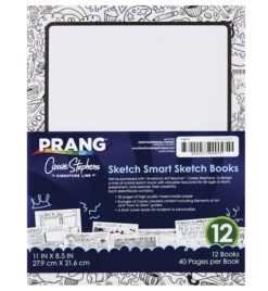 Prang Sketch Smart Sketch Book, White, 11 X 8-1/2 Inches, 40 Sheets
