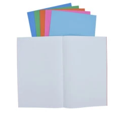School Smart Bright Blank Books, 11 X 17 Inches, Assorted Colors, 6 Sheets, Pack Of 6