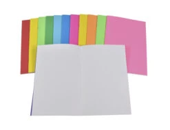 School Smart Bright Blank Books, 5-1/2 X 8-1/2 Inches, Assorted Colors, 32 Sheets, Pack Of 12