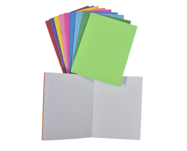 School Smart Bright Blank Books, Assorted Colors, 24 Sheets, Pack Of 10 3 School Smart Bright Blank Books, Assorted Colors, 24 Sheets, Pack Of 10
