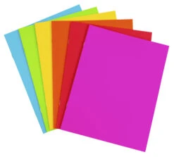 School Smart Bright Blank Books, 8-1/2 X 11 Inches, Assorted Colors, 24 Sheets, Pack Of 6