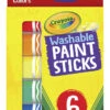 Crayola Washable Paint Sticks, Assorted Colors, Set Of 6 -Art Supplies 2090280 A ecommfullsize