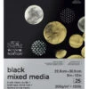 Winsor & Newton Mixed Media Pad, 9 X 12 Inches, 200 Gsm, Black, 25 Sheets