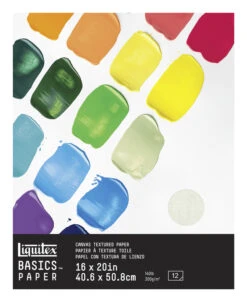 Liquitex BASICS Paper Pad, 16 X 20 Inches, 140 Lb, White, 12 Sheets