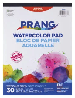 Prang Watercolor Pad, White, 9 X 12 Inches, 30 Sheets