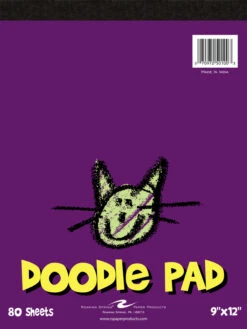 Roaring Spring Kids Doodle Pad, 9 X 12 Inch, 80 Sheets