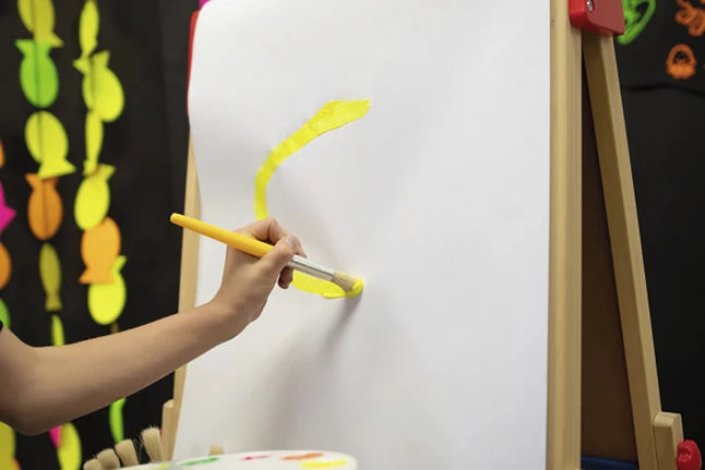 School Smart Stubby Plastic Handle Paint Brushes, 7-1/2 Inches, Assorted Colors, Pack Of 10 5 School Smart Stubby Plastic Handle Paint Brushes, 7-1/2 Inches, Assorted Colors, Pack Of 10 - Image 3