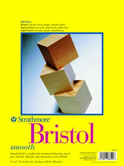 Strathmore 300 Series Smooth Bristol Pad, 14 X 17 Inches, 100 Lb, 20 Sheets
