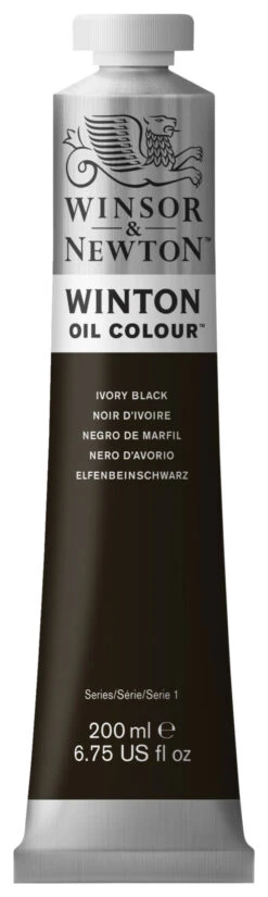 Winsor & Newton Winton Oil Color, 6.75 Ounce Tube, Ivory Black