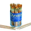 Dynasty Cylinder Golden Taklon Short Handle Paint Brush Set, Assorted Size, Set Of 144 -Art Supplies 247533 ecommfullsize