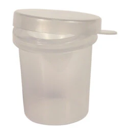 Creativity Street No-Spill Round Cup Plastic Paint Pot Set With White Lids, 3 Inches Wide, Translucent, Set Of 10 -Art Supplies 248420 A ecommfullsize