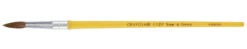 Crayola 1127 Round Economy Good Grade Camel Hair Short Plastic Handle Watercolor Paint Brush, Size 6, 1-1/16 In Hair, Yellow
