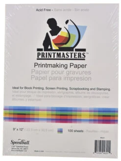 Speedball Block Printing Paper, 9 X 12 Inches, 70 Lb, 100 Sheets